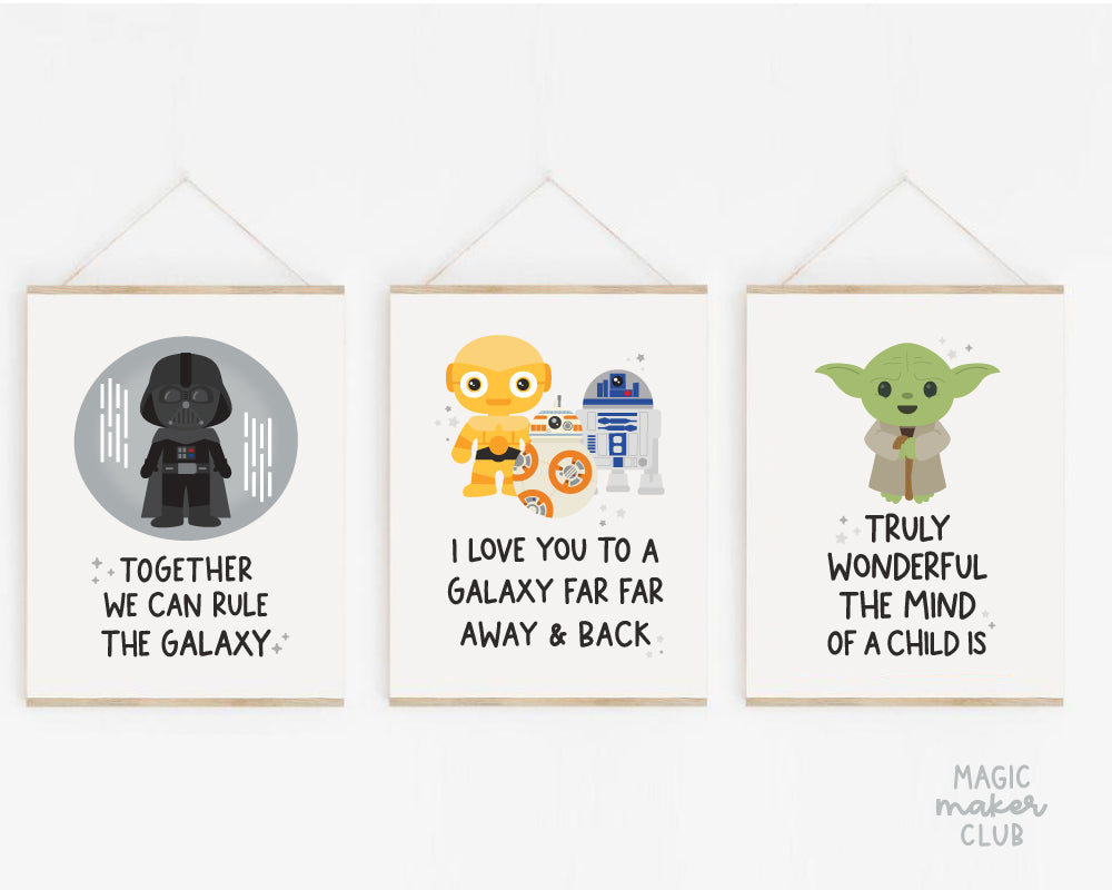 Star wars hot sale nursery prints