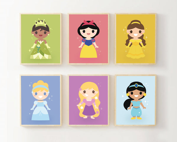 Princesses Prints, Set of Disney Princess Printable Kids