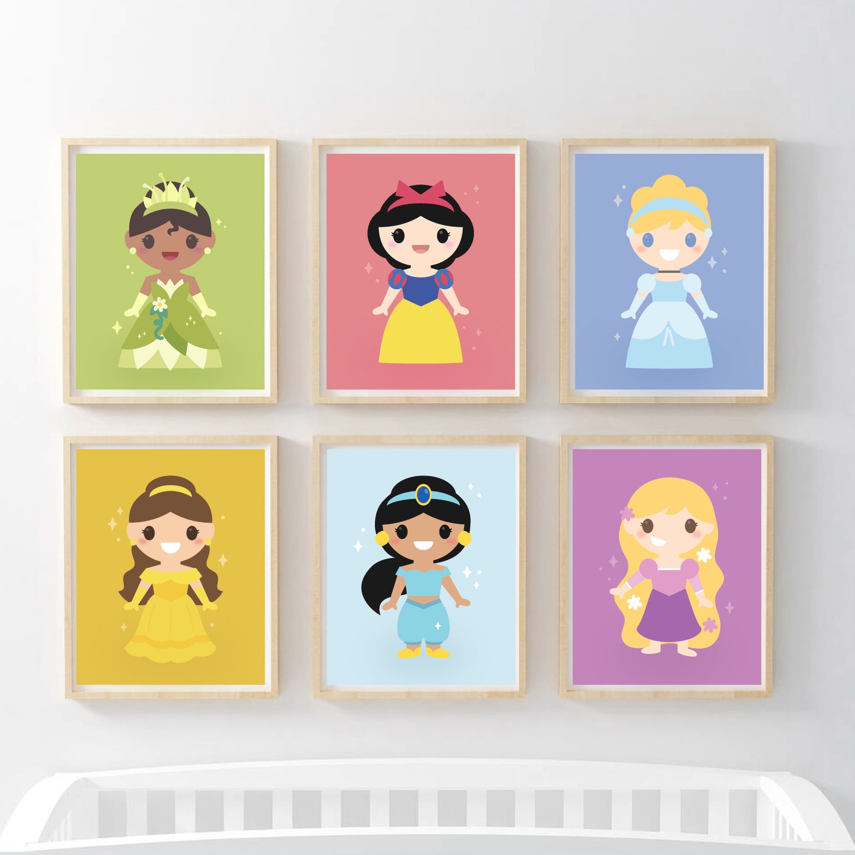 Princesses Prints, Set of Disney Princess Printable Kids