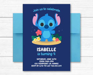 Stitch Invitation, Lilo & Stitch Birthday Party