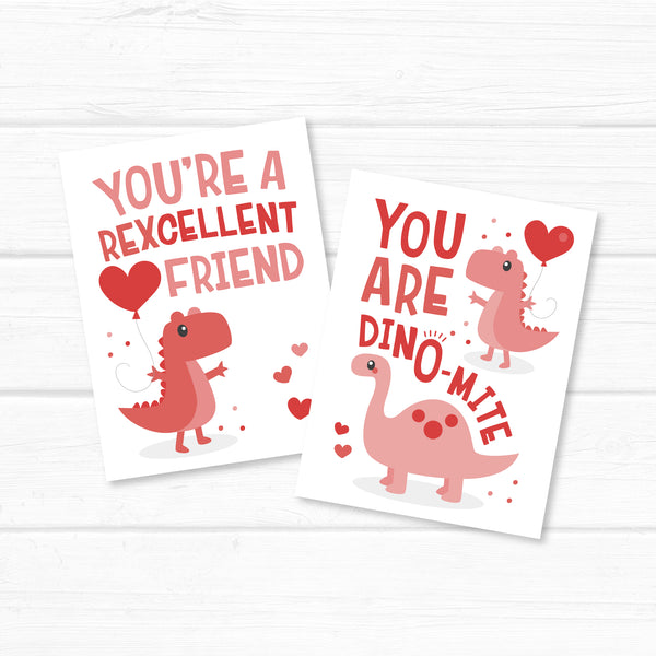 Valentines Day Card, Dinosaurs Classmates Printable