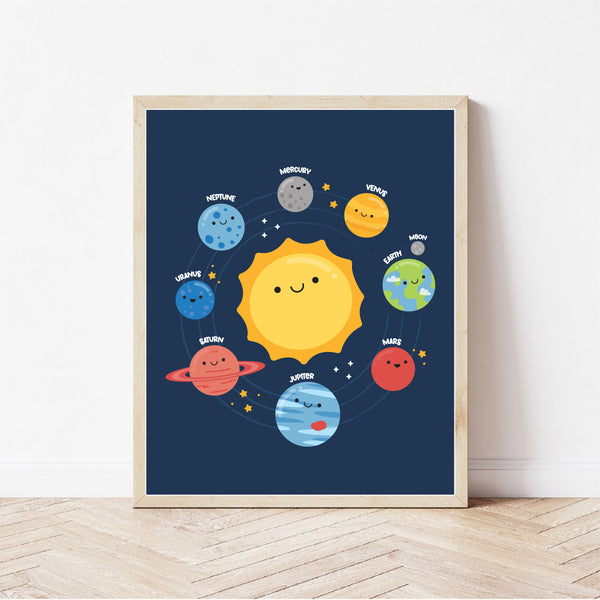 Planets Art Print, Out of Space Galaxy Kids Printable