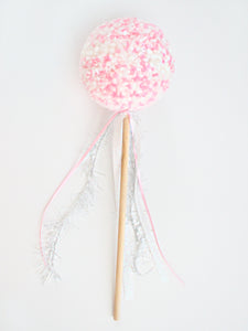 Pom Pom Wand, Pink White Colors, Party Playtime