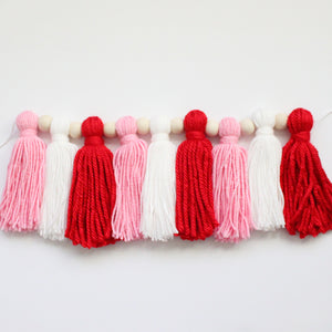 Tassel Beads Garland, Pink Red Colors, Room Decor