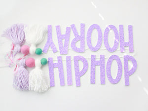 HIP HOP HOORAY Banner, Easter Bunny Garland Kids Decor