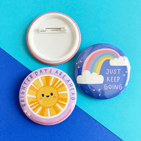 Button Pin. Pin Back Button. Positive Quotes & Doodles