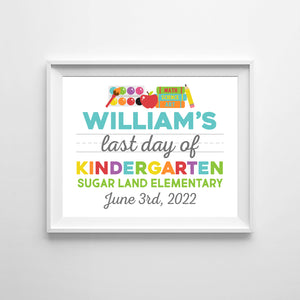 Last Day of School Sign, Milestone Printable