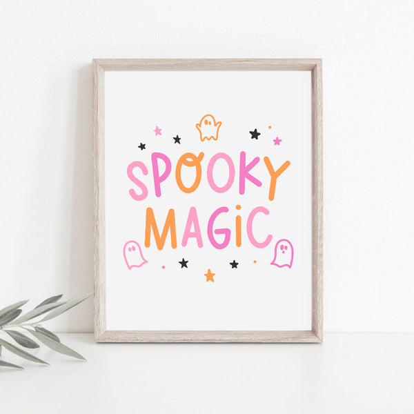 Spooky Magic Art Print, Halloween Printable Sign