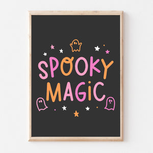 Spooky Magic Art Print, Halloween Printable Sign