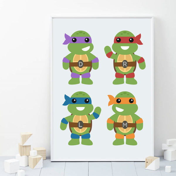 TMNT Art Print, Ninja Turtles Print, Printable Kids Party & Room Decor