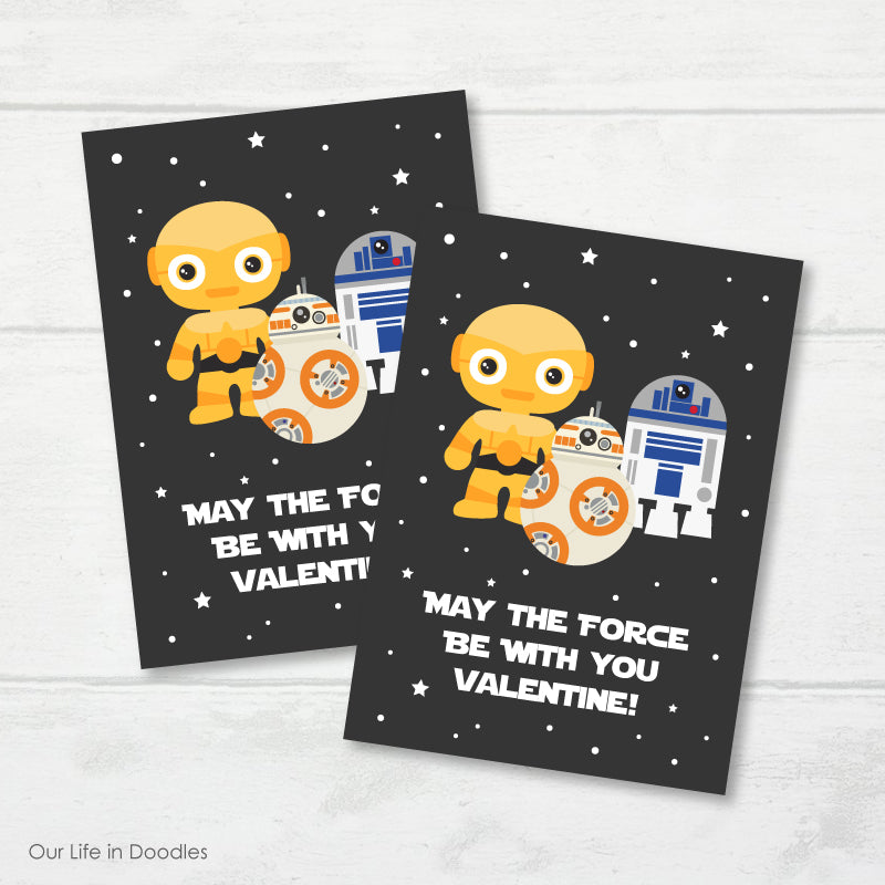 Valentine Card, Star Wars Classmates Printable Valentines